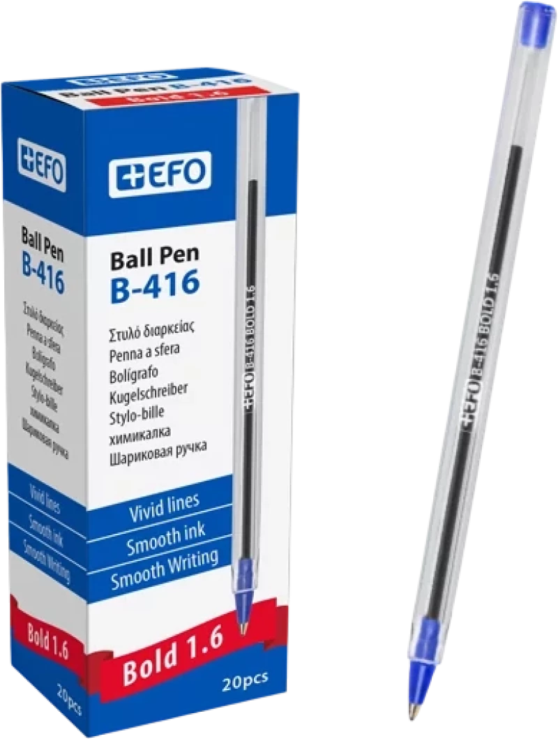 Στυλό EFO B-416 BOLD 1.6 Μπλε, κουτί 20 τεμαχίων