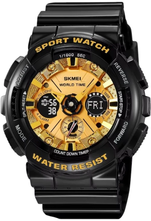 Ψηφιακό/αναλογικό ρολόι χειρός - Skmei - 2118 - Black/Gold 221188_black/gold