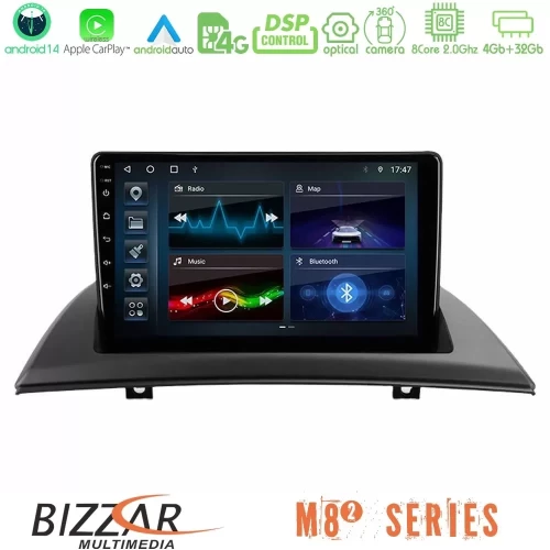 Bizzar M8² Series 8Core Android14 4+32GB BMW E83 Navigation Multimedia Tablet 9" Με Carplay & Android Auto U-M82-BM0780