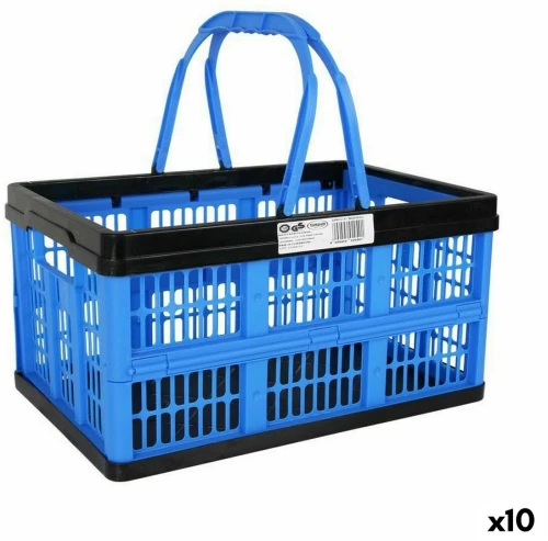 Πτυσσόμενο Κιβώτιο με Λαβές Tontarelli Voilà Μπλε 16 L 39 x 25,5 x 21 cm (x10) S2232329