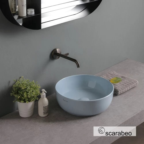 Νιπτήρας Πορσελάνης Επιτραπέζιος Scarabeo Glam Air Glossy  Φ39