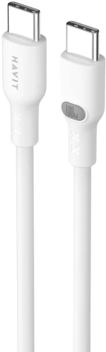 Havit CB6280 - USB Type C to USB Type C cable, 1 m (white)