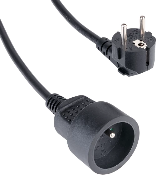 Hama Standard 2m Extension Cord - Black