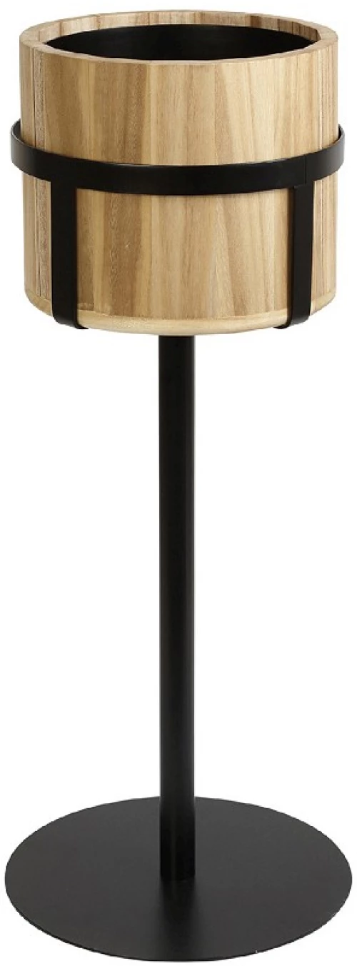 Bavaria επιδαπέδια σαμπανιέρα με μεταλλικό σκελετό και ξύλινο δοχείο 20x72 εκ