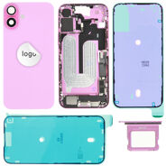For iPhone/iPad (AP16PL0024PIPSP-B) Rear Cover (Pulled B) incl. small parts - Pink, For iPhone 16 Plus