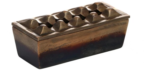 Τασάκι αλουμινίου αντιανεμικό σε μπρονζέ χρώμα 18x8x7 εκ