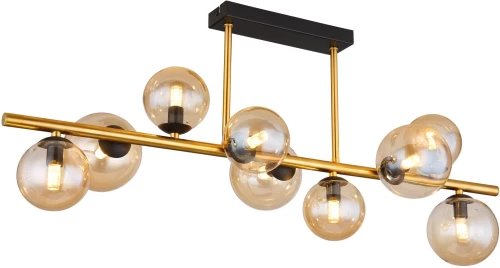 ceiling light metal black matt, 9x G9 LED - 56135-9D