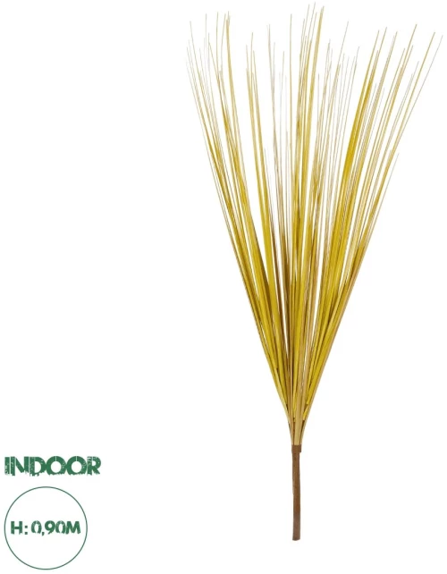 GloboStar® Artificial Garden YELLLOW GRASS BOUQUET 21162 Τεχνητό Διακοσμητικό Μπουκέτο Grass Κίτρινο Y90cm