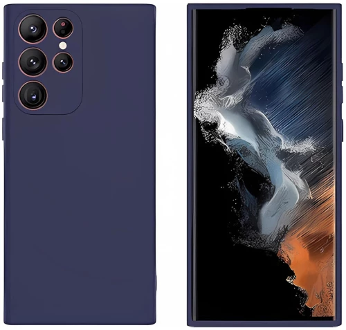 TechWave Matt case for Samsung Galaxy S25 Ultra navy blue