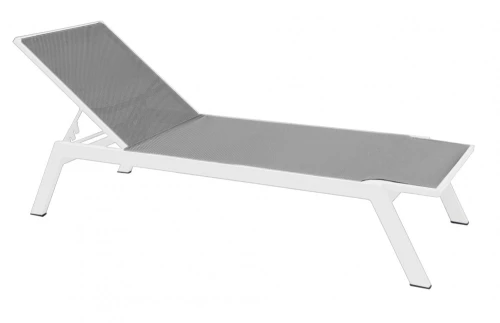 Kerr Ξαπλώστρα Λευκό Textilene Grey