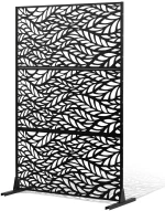 VEVOR Metal Privacy Screen 47" x 72" Εξωτερικές οθόνες και πάνελ Privacy Μαύρο