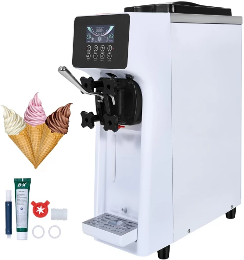 Παγωτομηχανή VEVOR Soft Serve Παγωτομηχανή 10L/H Yield Single Flavor Πάγκος