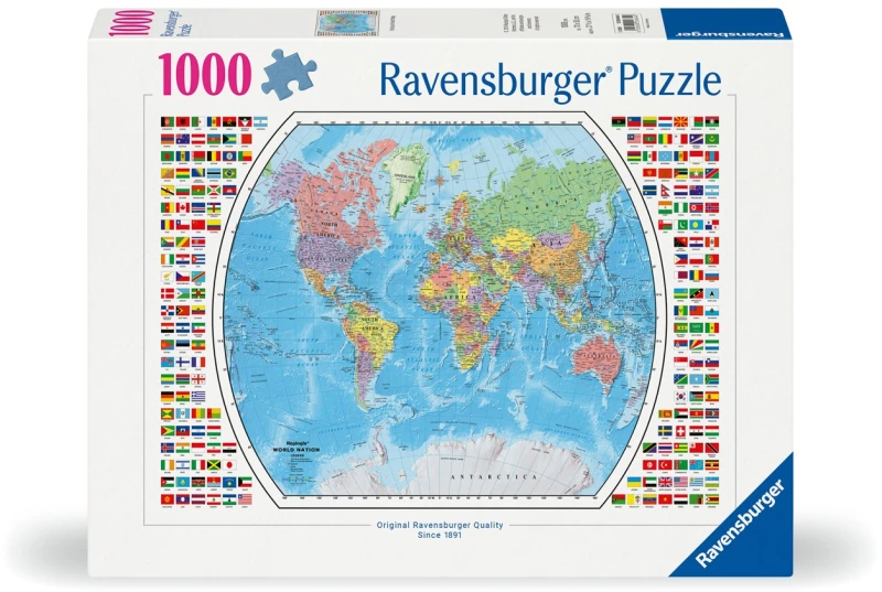Ravensburger - Puzzle Political World Map 1000p (12000664) / Toys
