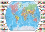 Ravensburger - Puzzle Political World Map 1000p (12000664) / Toys