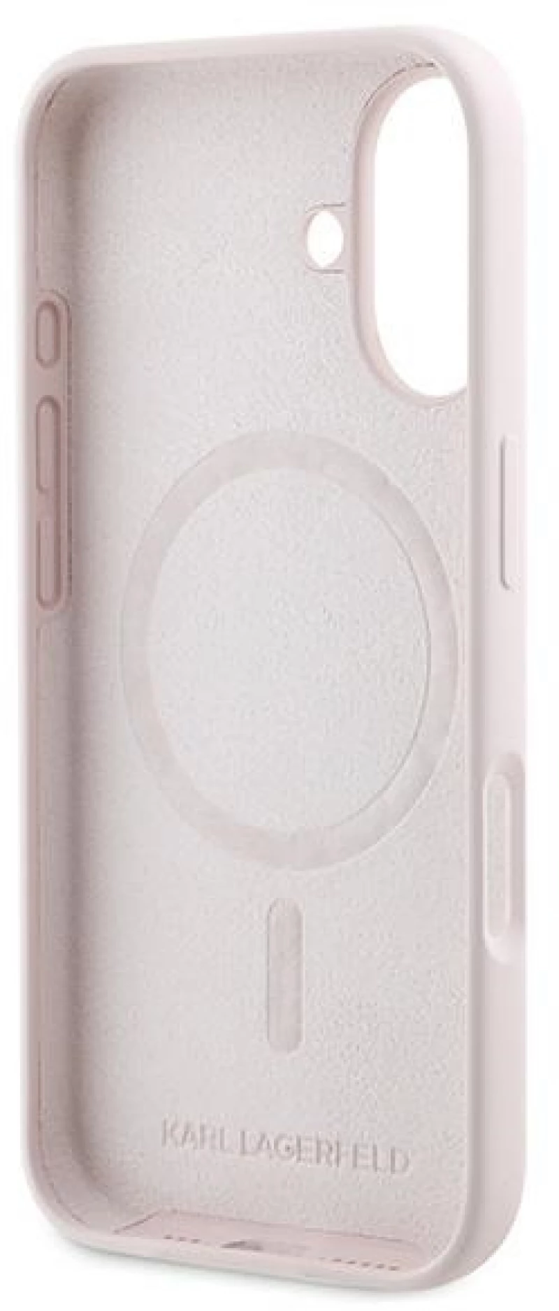Karl Lagerfeld Silicone Case Heads Print MagSafe for iPhone 16 Plus - Pink