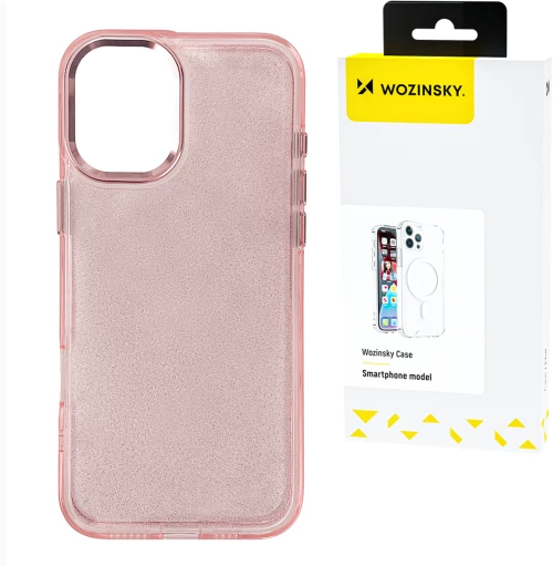 Wozinsky Glitter Case for Samsung Galaxy S24 FE - Pink with Glitter