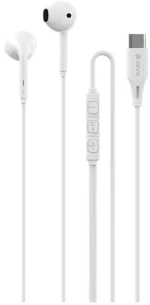 Hands Free Stereo A3 Devia EM109 USB C Kintone Λευκό