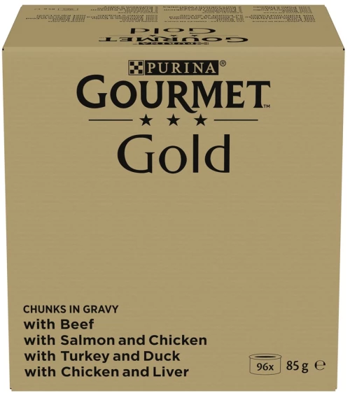 PURINA GOURMET GOLD Pieces in sauce Mix of 4 flavors - wet cat food - 96x85g