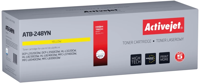 Activejet ATB-248YN Toner for Brother printers Replacement Brother TN248Y Supreme 1000 pages yellow)