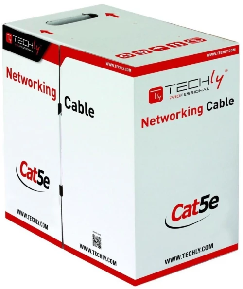 Techly ITP8-FLU-0305 networking cable Grey 305 m Cat5e U/UTP (UTP)