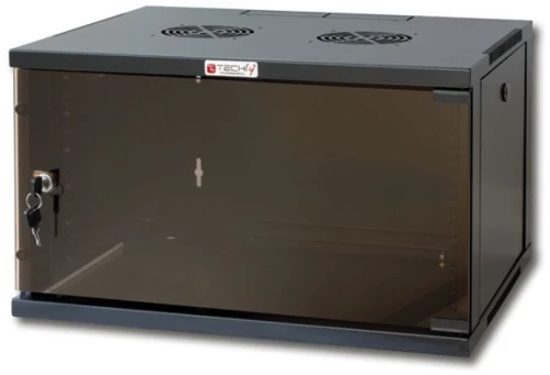 Techly 19" Wall Network Rack 9U Depth 450 Black Assembled I-CASE ER-1009B45