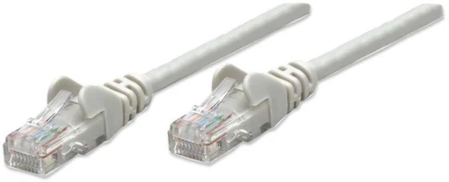 Intellinet Network Patch Cable, Cat6, 0.5m, Grey, CCA, U/UTP, PVC, RJ45, Gold Plated Contacts, Snagless, Booted, Lifetime Warranty, Polybag