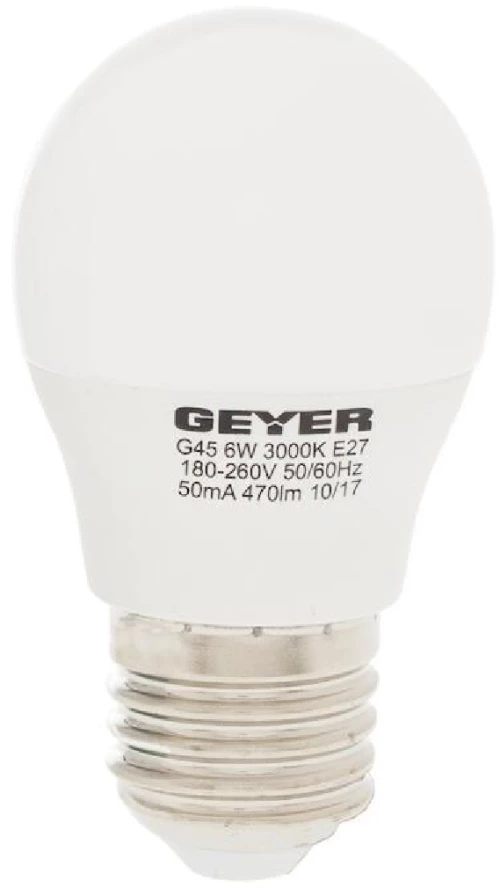 GEYER ΛΑΜΠΑ LED G45 E27 4.5W ΚΙΤΡΙΝΟ 470LM LGLWE275E