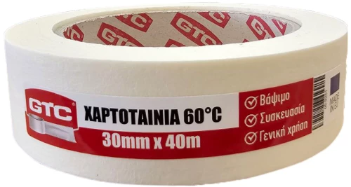 GTC ΧΑΡΤΟΤΑΙΝΙΑ ΛΕΥΚΗ 38mm*40m