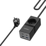 Πολύπριζο Earldom ES-SC21  1 way  CEE 7/3  2 х USB F  2 x USB-C  1m.  Μαυρο - 40521