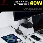 Πολύπριζο Earldom ES-SC21  1 way  CEE 7/3  2 х USB F  2 x USB-C  1m.  Μαυρο - 40521