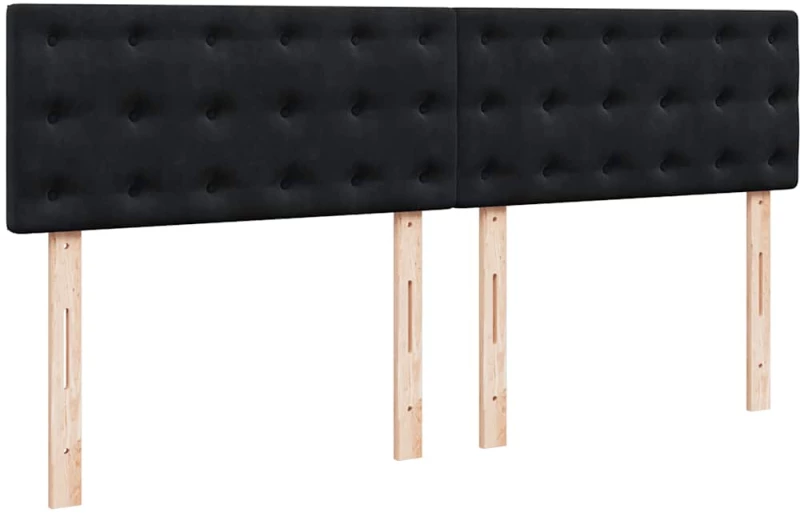 vidaXL Οθωμανικό κρεβάτι με στρώμα Μαύρο 160x200cm Velvet