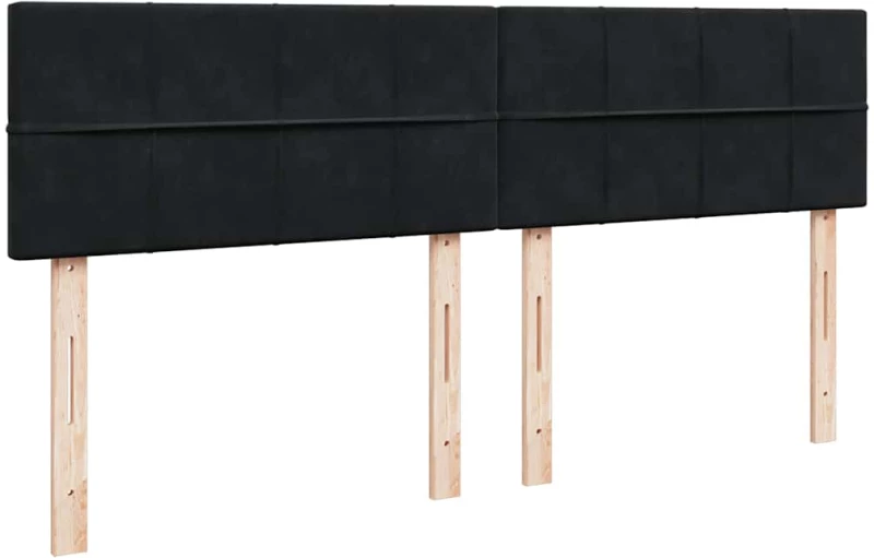 vidaXL Οθωμανικό κρεβάτι με στρώμα Μαύρο 160x200cm Velvet