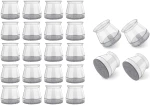 HOME USE προστατευτικές τάπες επίπλων HUH-0224, 25-30mm, διάφανες, 24τμχ