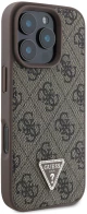 Guess “4G Triangle Strass Collection” Hard Case Θήκη προστασίας από δερματίνη– iPhone 16 Pro Καφέ – GUHCP16LP4TDPW