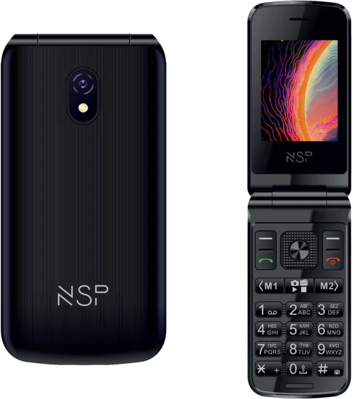 ΚΙΝΗΤΟ ΜΕ ΠΛΗΚΤΡΑ NSP 2600DS 2G FLIP 2.4" 32MB/32MB DUAL SIM RADIO-MP3/MP4 SOS BUTTON BLACK GR