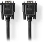 NEDIS Καλώδιο VGA αρσ. - VGA θηλ., 5.00m σε μαύρο χρώμα CCGL59100BK50