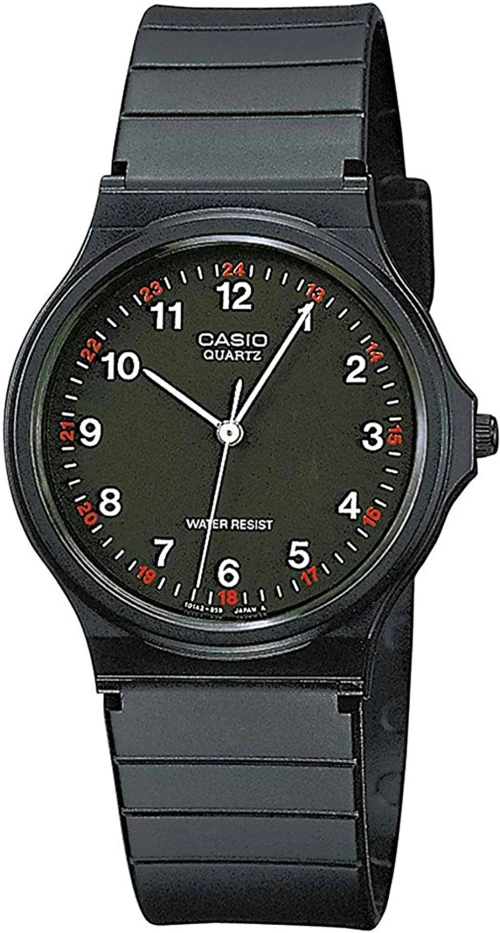 Casio MQ-24-1BLLEG, Καουτσούκ, TE, Μαύρο