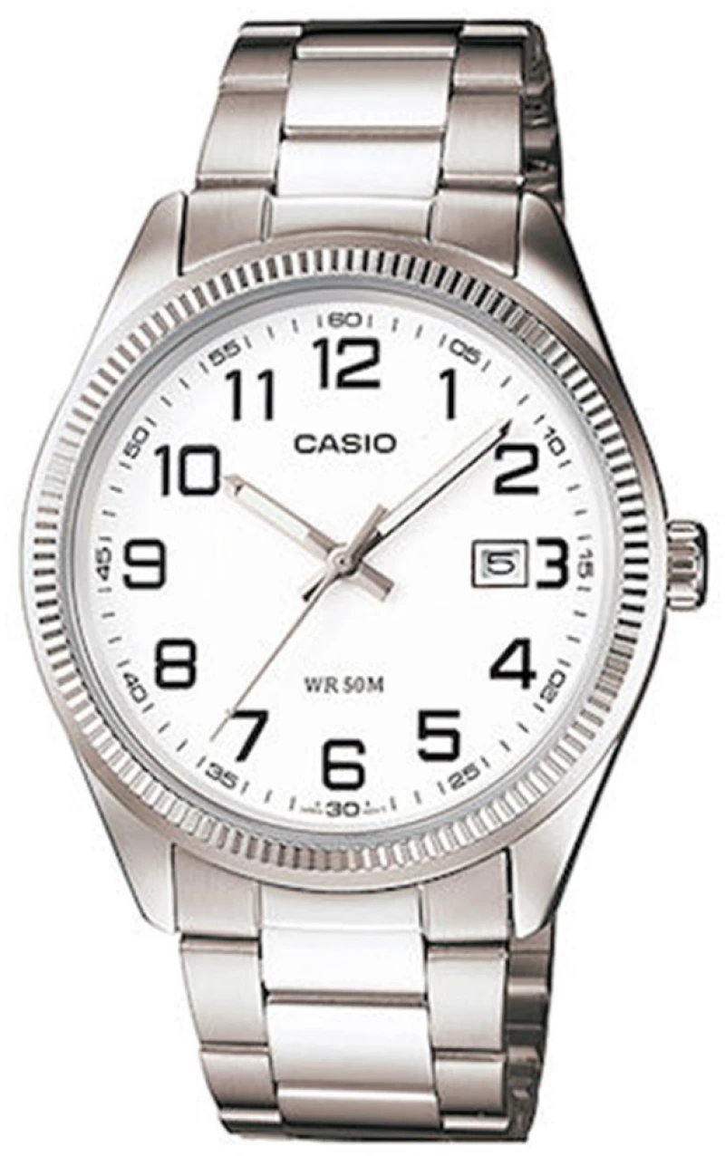 Casio MTP-1302D-7B, Stainless Steel, TE, Με Μπρασελέ, Ασημί