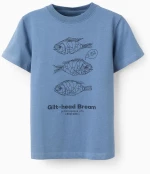 Μπλούζα κοντομάνικη αγόρι "Fishes" ραφ