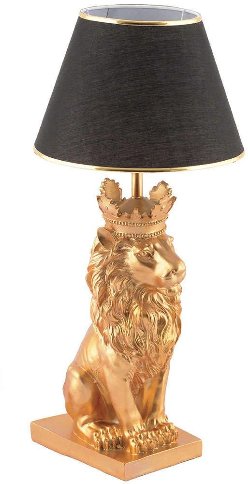 Φωτιστικό Επιτραπέζιο Lion King 390FLH2242 22x60cm E27 60W Black-Gold Opviq