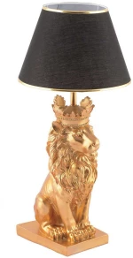 Φωτιστικό Επιτραπέζιο Lion King 390FLH2242 22x60cm E27 60W Black-Gold Opviq