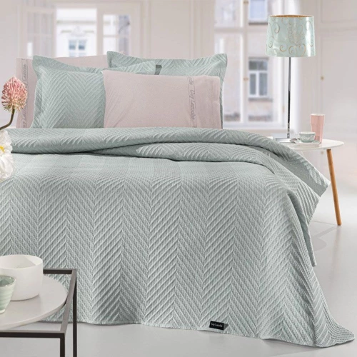 Κουβερλί Hamptons (Σετ 2τμχ) Mint Guy Laroche Υπέρδιπλo 250x240cm Microfiber