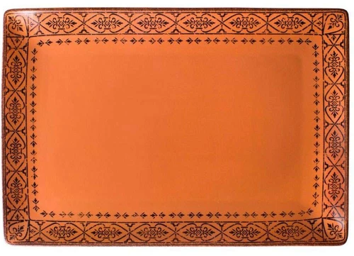 Πιατέλα Ορθογώνια Vintage PR222681010 27x16cm Terracotta Oriana Ferelli® Πορσελάνη