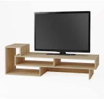 Έπιπλο Tηλεόρασης Tetra 214359 136,7x40x42cm Oak Μελαμίνη