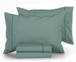 Σεντόνια Nau Wave Solid (Σετ 4τμχ) Green Nautica King Size 280x270cm 100% Βαμβάκι