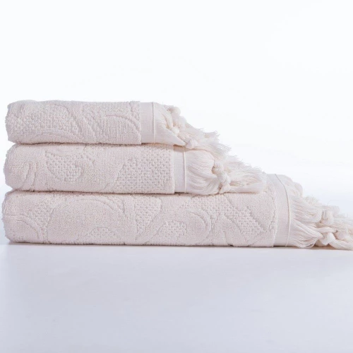 Πετσέτα Sangalia Ecru Nef-Nef Homeware Προσώπου 50x90cm 100% Βαμβάκι