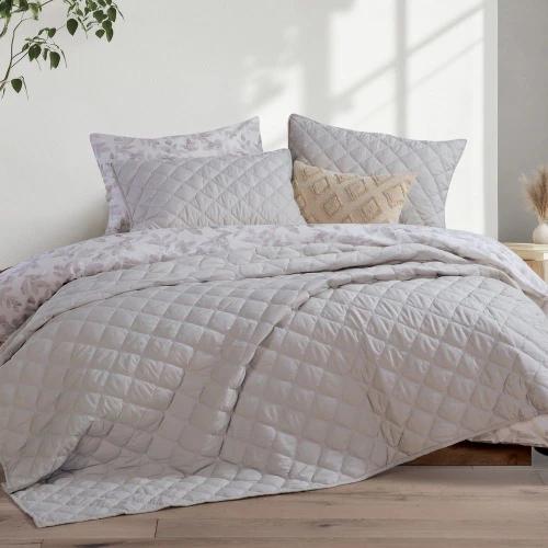 Κουβερλί Olga Grey Nef-Nef Homeware Μονό 180x240cm Microfiber-Polyester