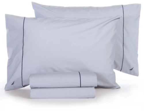 Σεντόνια Nau Wave Solid (Σετ 4τμχ) Silver Nautica King Size 280x270cm 100% Βαμβάκι