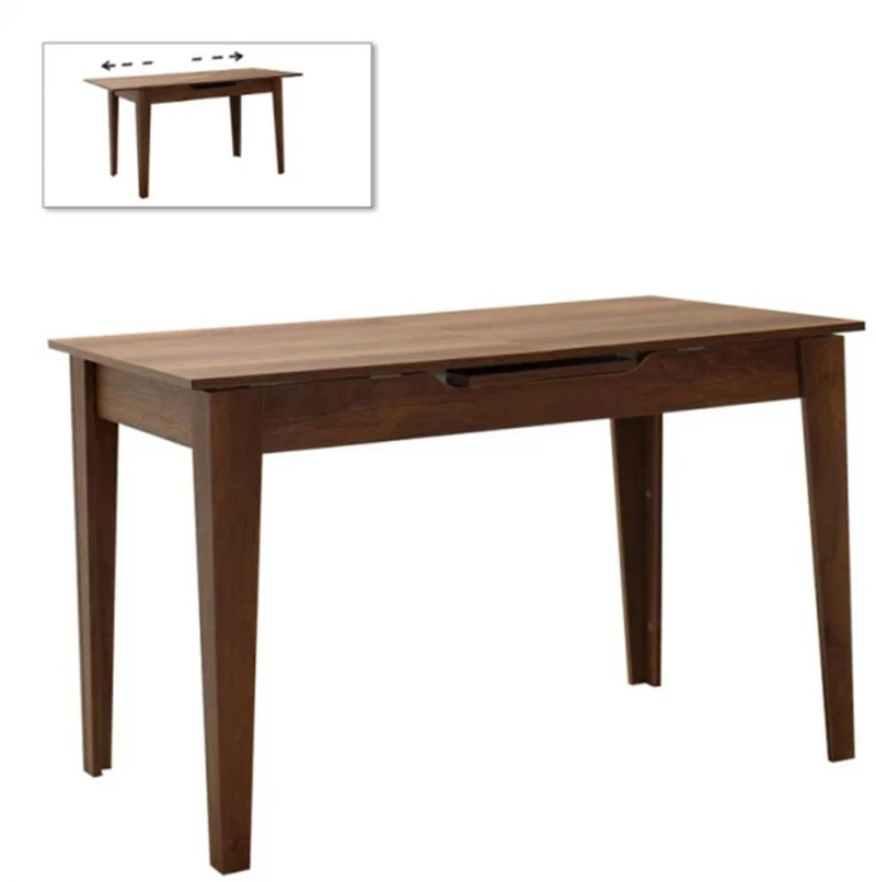 Τραπέζι Επεκτεινόμενο Trendline 0266585 120/150x70x75cm Walnut Μοριοσανίδα, Μελαμίνη