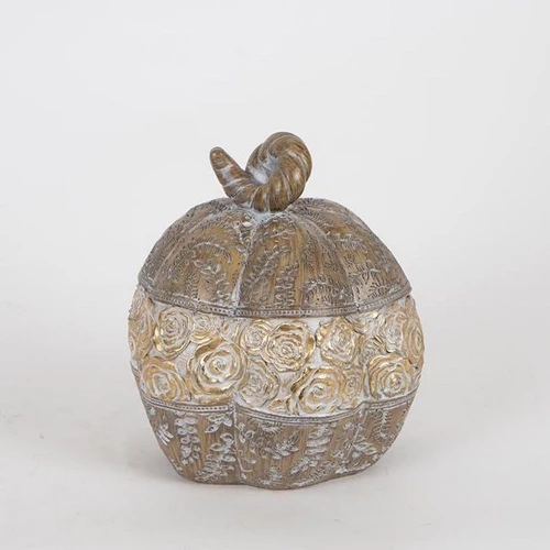 Διακοσμητική Κολοκύθα 752-28523 15,5x15x17cm Gold-Brown Estheti Home Κεραμικό